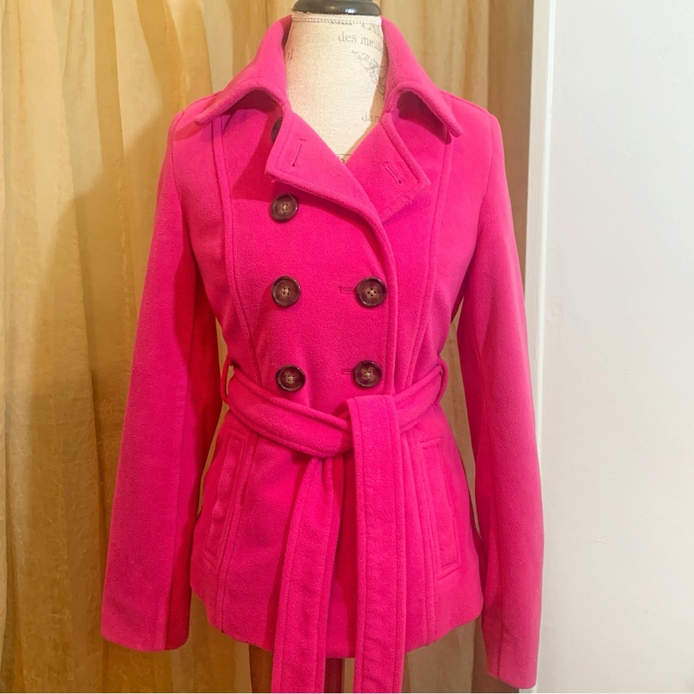 Old Navy Fleece Pink Pea Coat